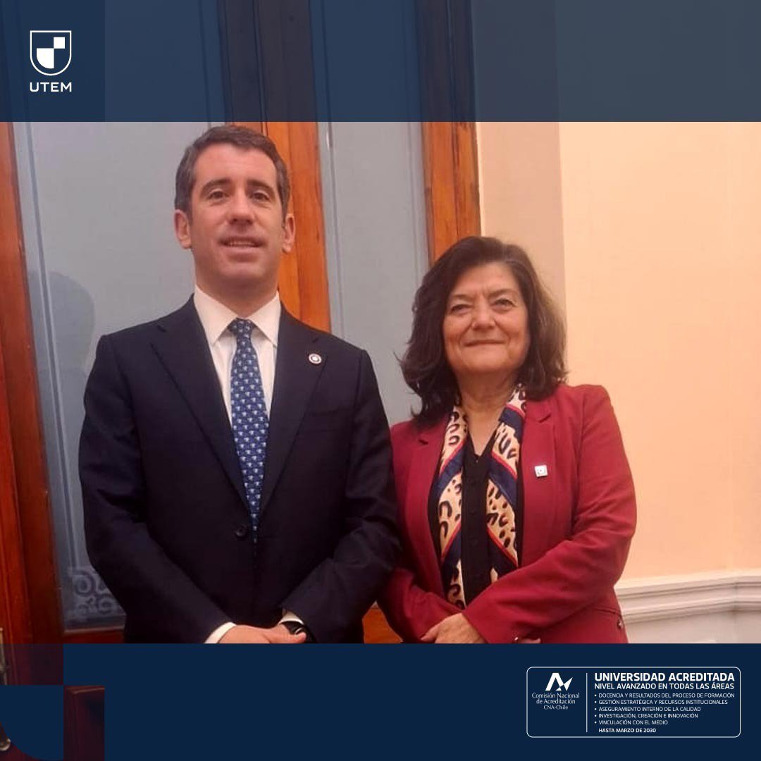 utem's tweet photo. #RepresentantesUTEM | Como parte de su agenda de conversaciones con integrantes del congreso de cara al presupuesto 2027, la rectora UTEM y presidenta de las @uestatales , @Mpdurans , se reunió con la diputada Gael Yeomans y con el diputado Benjamín Moreno Bascur. https://t.co/emBI7gUbVz