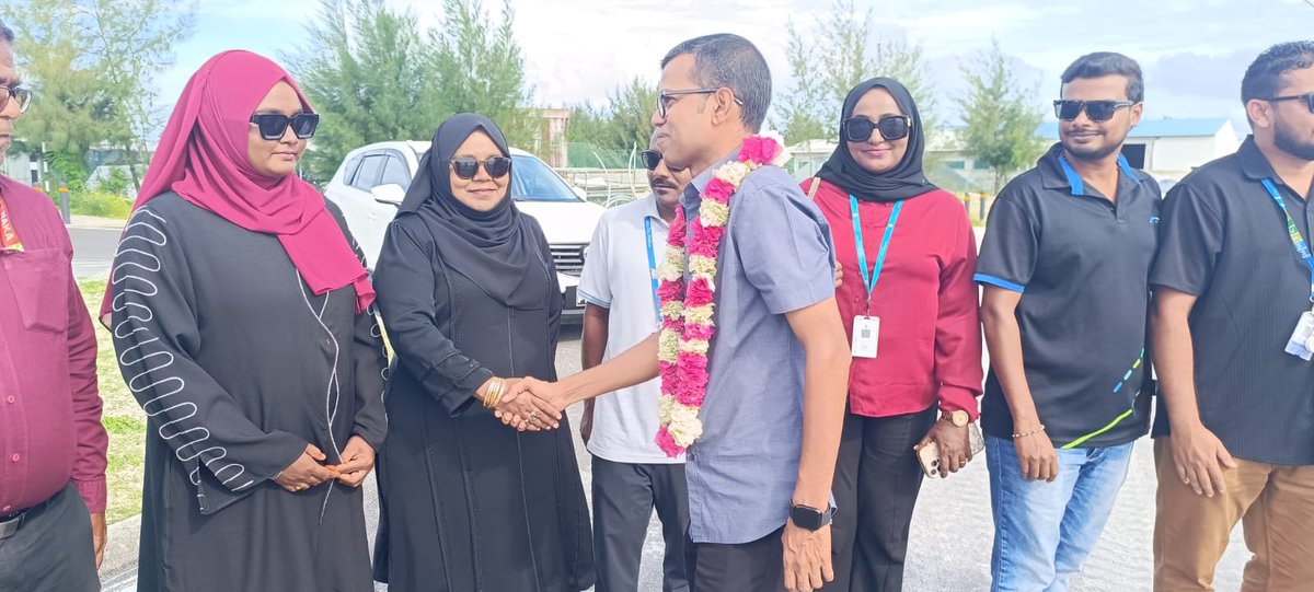 pnchulhudhoo's tweet photo. MWSC Managing Director Hussain Fahmy and his team visited Hulhumeedhoo today to inspect the water and sewerage facilities following the recent agreement between MWSC and FENAKA.

#PNCHulhudhoo #Muizzu2028 #DhiveheengeRaajje @MMuizzu @HussainFahmy09 @MWSC_Official https://t.co/o148dP9vAU