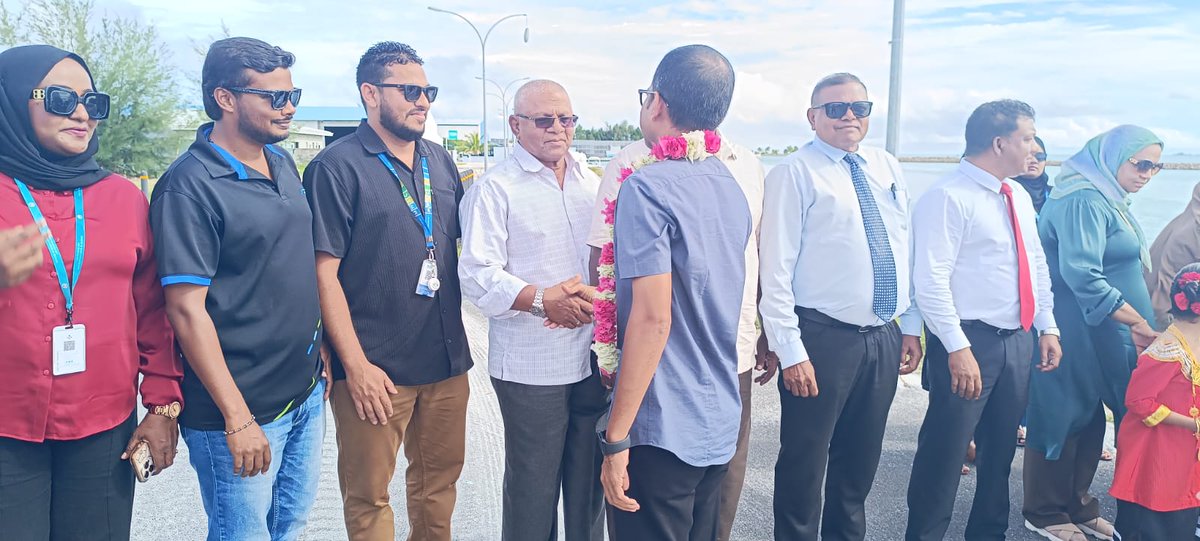 pnchulhudhoo's tweet photo. MWSC Managing Director Hussain Fahmy and his team visited Hulhumeedhoo today to inspect the water and sewerage facilities following the recent agreement between MWSC and FENAKA.

#PNCHulhudhoo #Muizzu2028 #DhiveheengeRaajje @MMuizzu @HussainFahmy09 @MWSC_Official https://t.co/o148dP9vAU