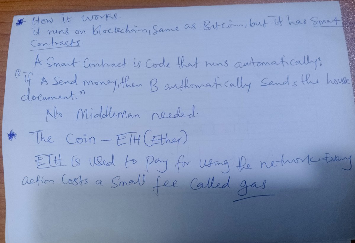 Ytoyin's tweet photo. Class 4: Assignment 
Topic : more about Ethereum.

@itsSh0la
@CyrusOlogun
#CryptoWithShola https://t.co/aTJWPa5DNT