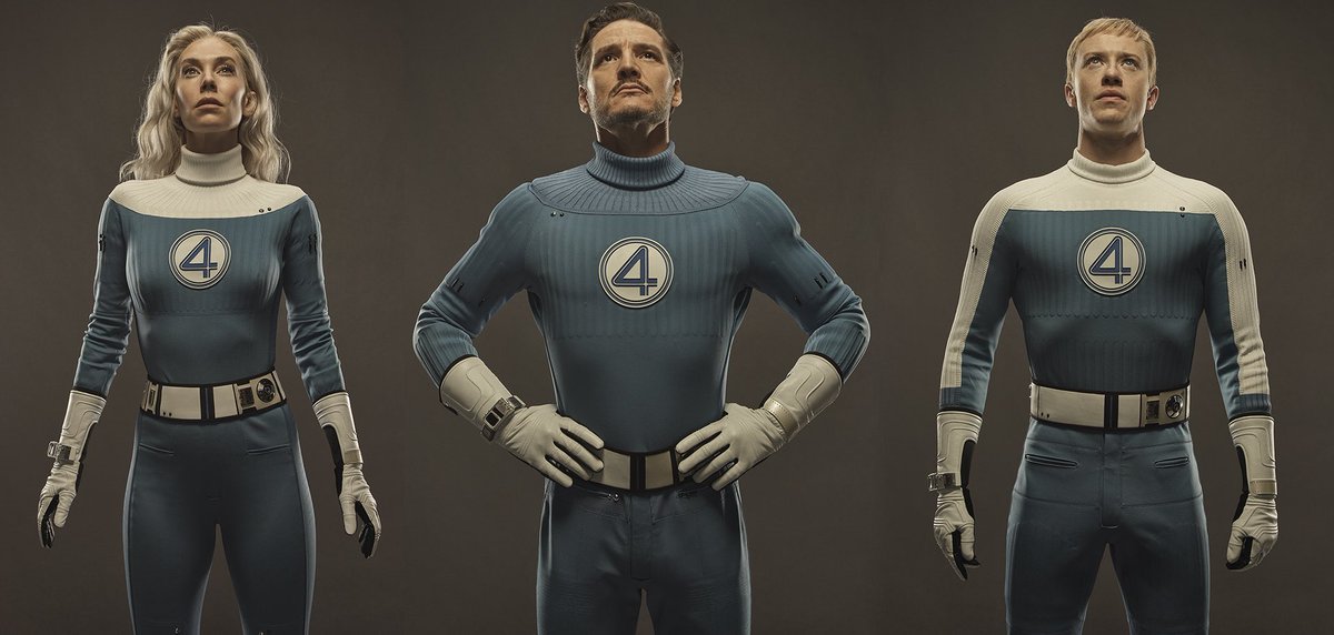 joequinnhq's tweet photo. 🔴 New promo pictures of Joseph Quinn, Pedro Pascal and Vanessa Kirby for ‘THE FANTASTIC FOUR: FIRST STEPS.’ https://t.co/PHtB443QVz