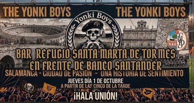 THEYONKIBOYSUDS's tweet photo. La previa del @SalamancaCFUDS en Santa Marta  en bar el refugio, luego subiremos a recibir a el bus los jugadores, y después volvemos a rematar la previa, y todos juntos al campo !!!! A dejarnos la garganta !!!! Te subes ????? https://t.co/Ni66RdTlny