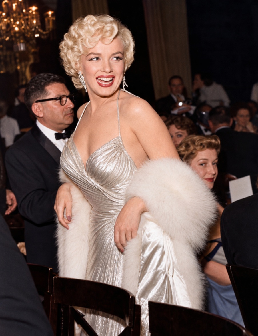 MarilynDiary's tweet photo. Marilyn Monroe at an awards ceremony in 1954. https://t.co/MHdpobrRtT