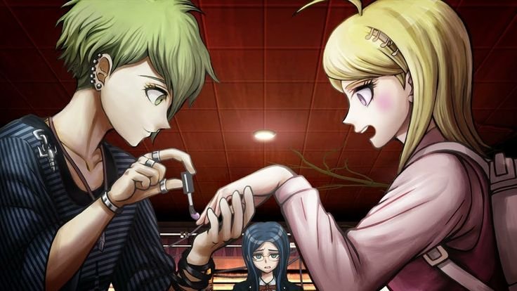 sofairyy's tweet photo. I wish we got to see more of these three they all got done so dirty😭😭 #drv3 https://t.co/VEQUZTaYwr