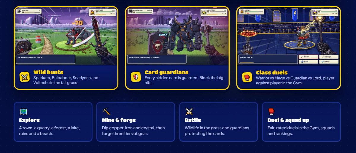 GnomeBets's tweet photo. @RektUSD @Zaza_Pikachu The plan is to explore ZAZA Town and the wilds, mine ore, forge gear, battle wildlife and team up with other players. It’s still in development &amp; avliable for beta testing. Which you can do by joining the Telegram channel.

https://t.co/3YJ14E8T1W

12/14 https://t.co/cNZGkutHMo