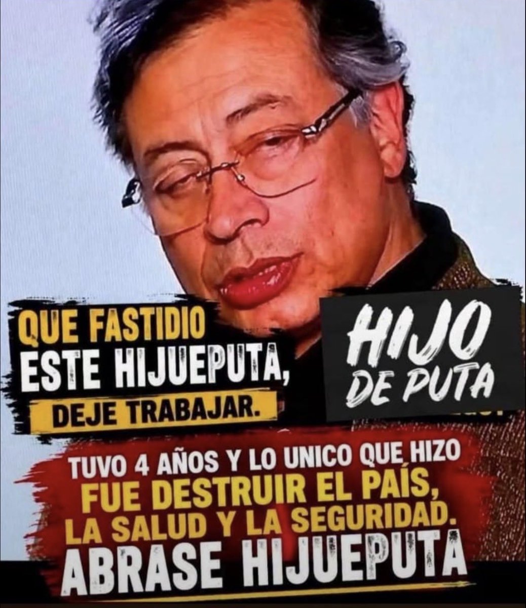 barebackbta3's tweet photo. @petrogustavo Deje de hablar tanta mierda payaso rata incoherente. Usted toda vida ha sido un CRIMINAL. Solo sabe robar, matar , cagarse en la cara de sus secuestrados, o no lo recuerda gran malparido. Ya robo , ya consigui apto y pensión vitalicia . Descanse malparido USTED NUNCA MÁS VOLVERÁ https://t.co/NQRxGzTzm6
