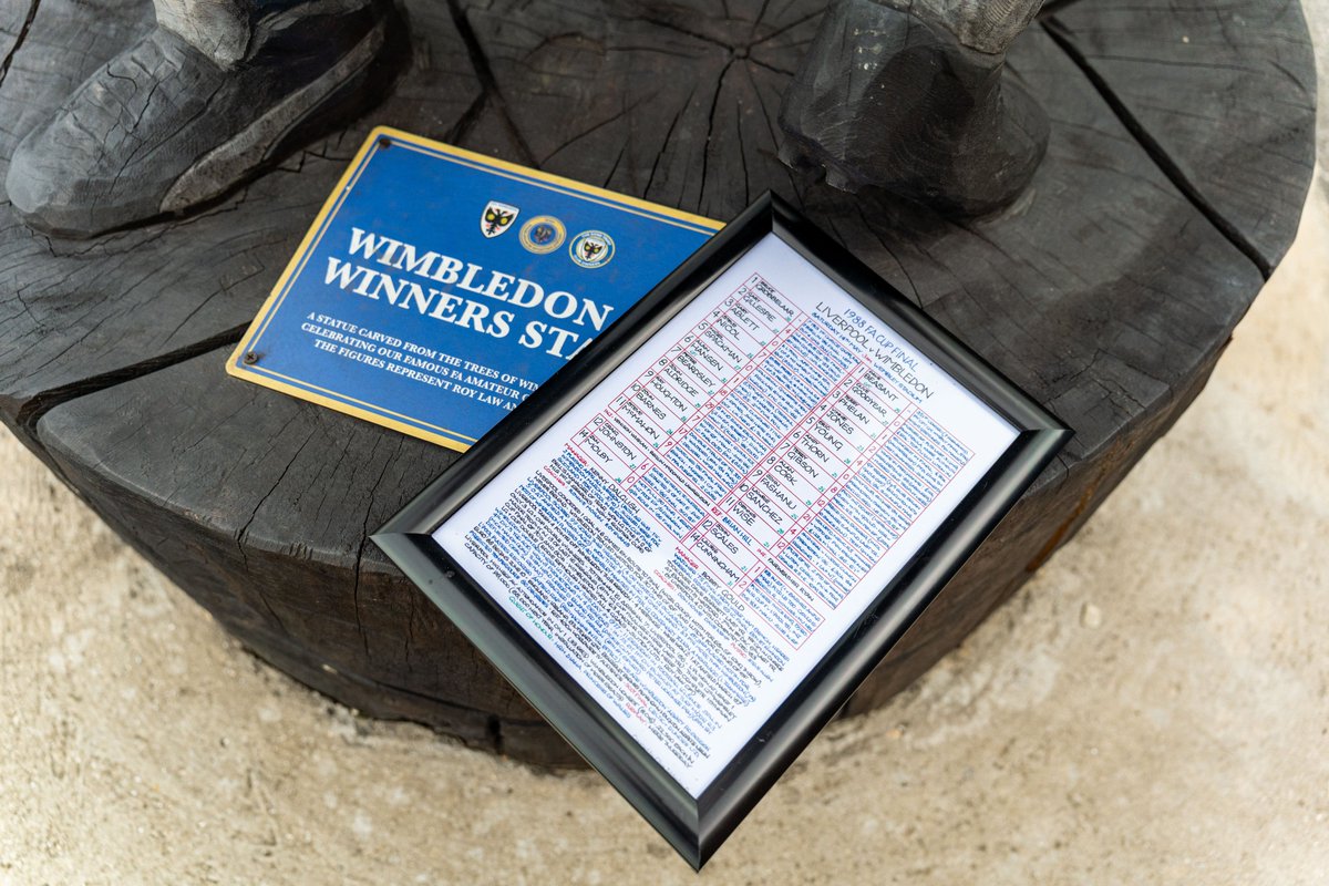 AFCWimbledon's tweet photo. An incredible way to remember the 1988 FA Cup final 🏆

Dons fans can purchase a Clive Tyldesley @CommentaryChart of that famous day in our Club Shop, online and in store 🤩

Find out more and buy yours now ➡️ https://t.co/cUVcdymcwB https://t.co/HwZeogfvoJ