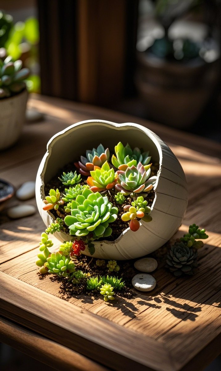 RustyNemet9m's tweet photo. Just upcycled old glass jars into cute plant holders for my desk! No fancy tools needed  #DIYCrafts https://t.co/Zu7XTwZeFc