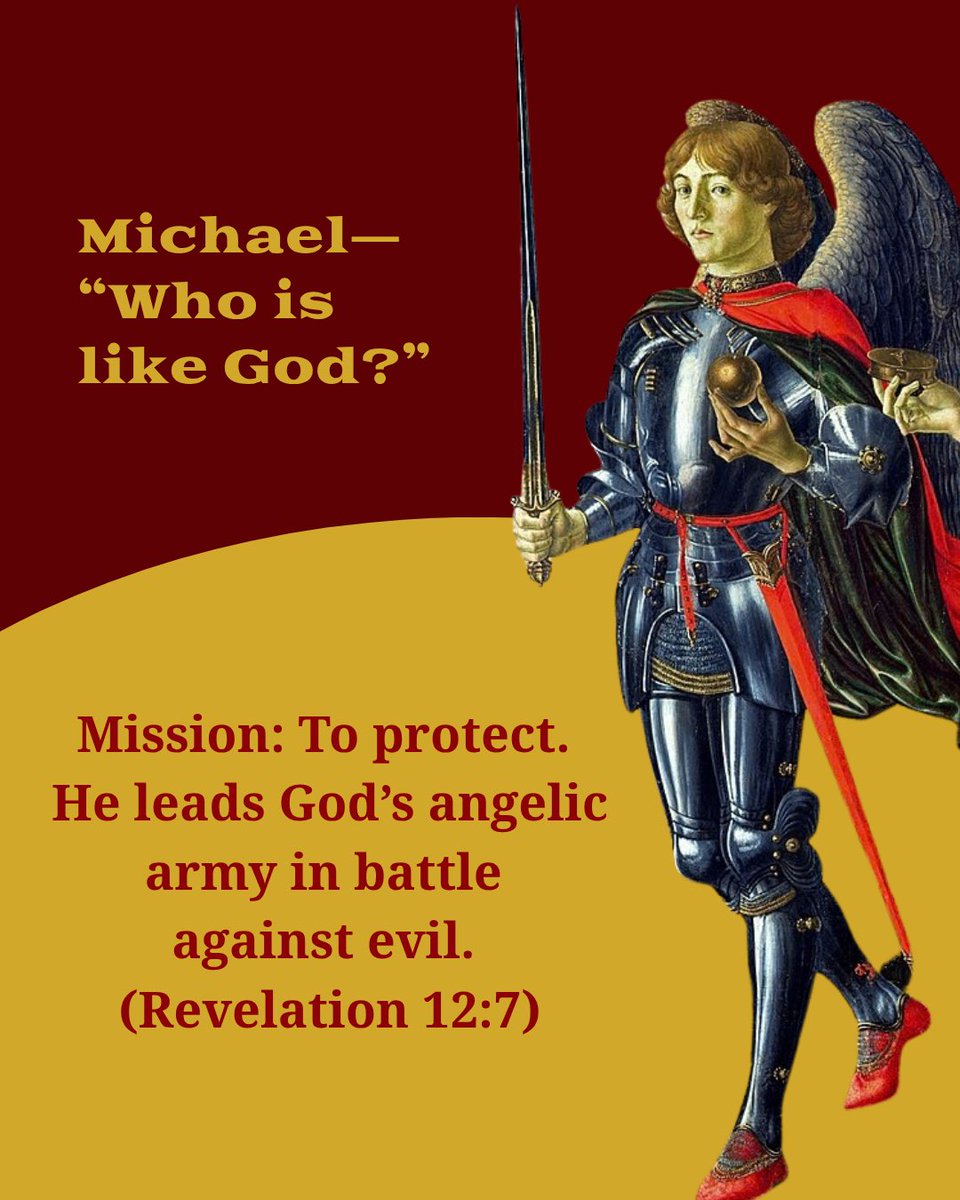 IgnatiusPress's tweet photo. 🪽Happy Feast of the Archangels Michael, Raphael &amp; Gabriel! We see in the Biblical accounts, that God ordained unique missions for them. Swipe ➡️ to read what Pope Benedict XVI says about their names. 

📖 Text from: “A Year of Daily Offerings” by Fr. James Kubucki, S.J. https://t.co/OtgfRqPYdI