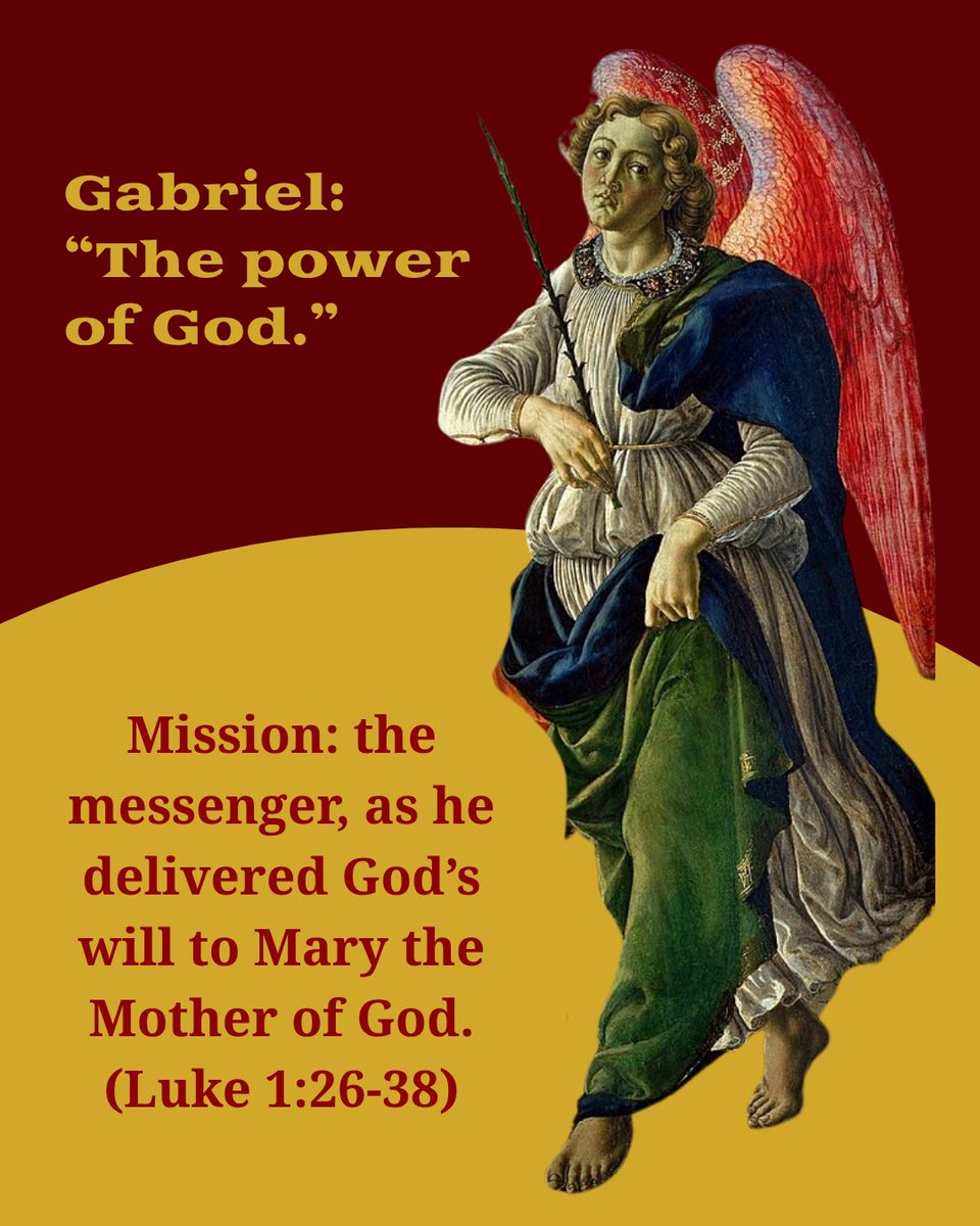IgnatiusPress's tweet photo. 🪽Happy Feast of the Archangels Michael, Raphael &amp; Gabriel! We see in the Biblical accounts, that God ordained unique missions for them. Swipe ➡️ to read what Pope Benedict XVI says about their names. 

📖 Text from: “A Year of Daily Offerings” by Fr. James Kubucki, S.J. https://t.co/OtgfRqPYdI