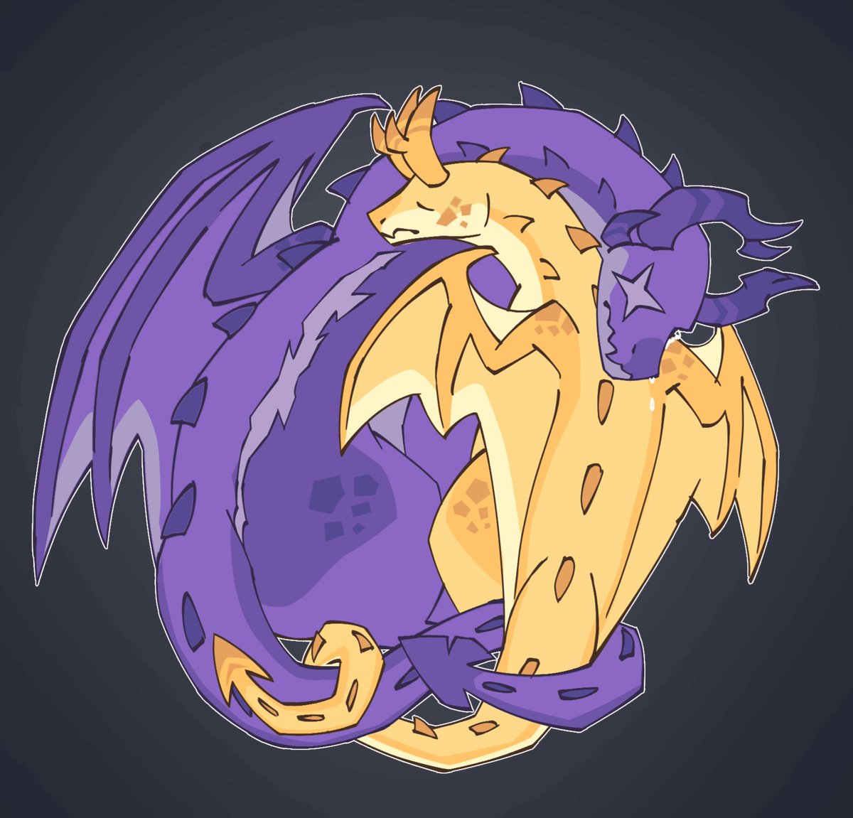 staraicio's tweet photo. Ok they get to be dragons so they can be vulnerable with one another and give each other cuddles and comfort :< https://t.co/phkoAHbhFE