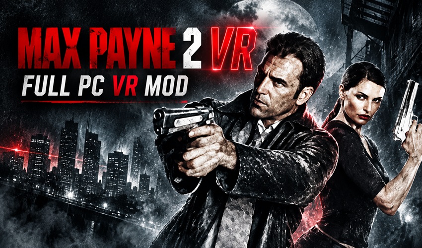 AmigamagazineGA's tweet photo. Max Payne 2 VR turns Remedyโs 2003 classic into a full PC VR shooter with motion controls, manual reloads, dual-wielding and Bullet Time. A striking fan-made conversion for SteamVR players. #MaxPayne2 #PCVR #RetroGaming https://t.co/tCDl0elBRr https://t.co/iHVluQOIXQ