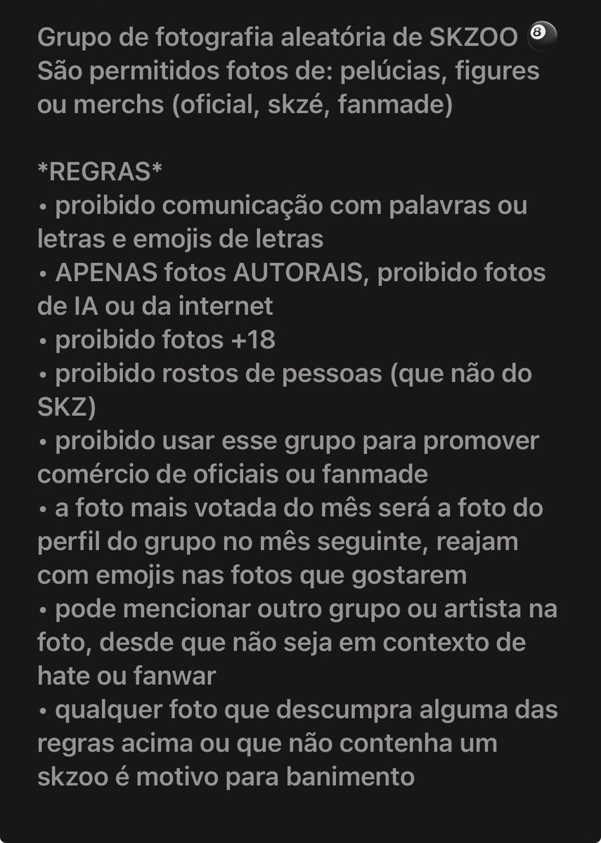SimpB00's tweet photo. Moots Stays vcs gostariam de entrar num grupo de skzoos em silêncio? É na vibe daqueles grupos q só pode mandar foto e se comunicar com emojis!
Minha amg criou um ent quem quiser se sintam a vontade de entrar!

Só tomem cuidado com as regras🙌 https://t.co/eM85smuunu