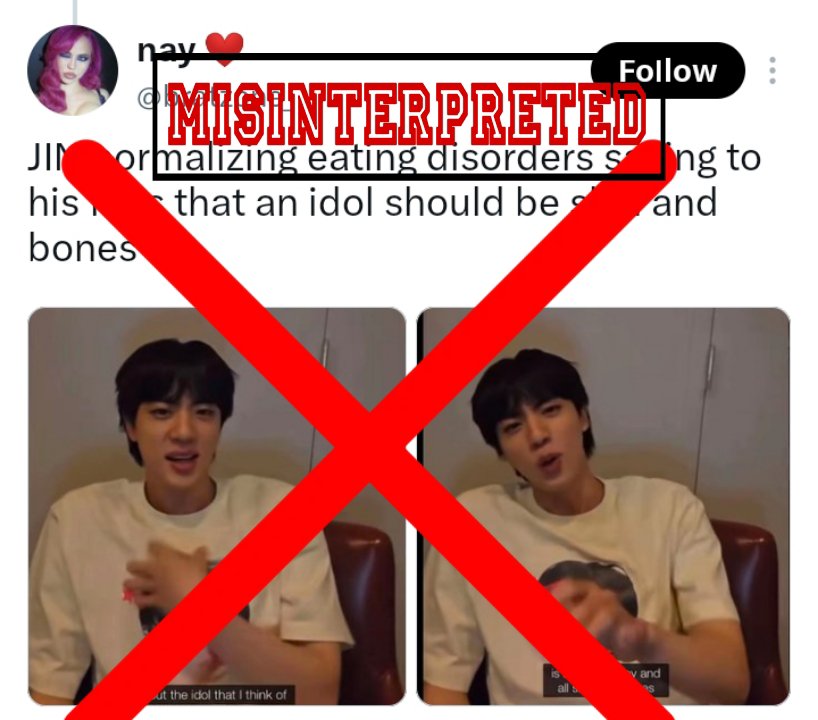 HavenCrave's tweet photo. Clarifying the claims surrounding Jin’s comments on idol body standards as it was mistranslated without original context - a thread

During Jin's solo concert period, Jin shared a casual/playful conversation he had with his bandmates,The members had apparently commented on why
+ https://t.co/CJVHyfRUoG