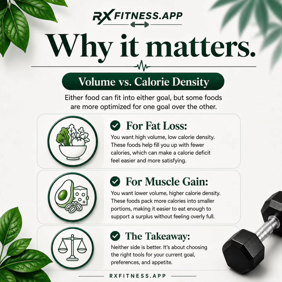 MelvaHandsb22's tweet photo. Your goal shapes how you approach nutrition. Whether you want to build muscle, lose fat, or develop healthier habits, focus on calorie density, food volume, protein, carbs, and fats—not “good” or “bad” foods. Make smarter choices, track progress, https://t.co/DUy7M0zt4U