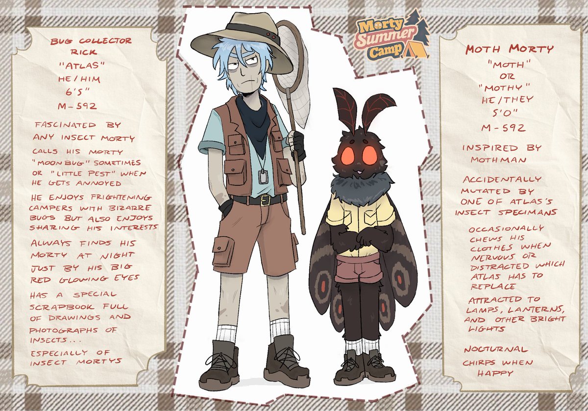 morty4rick's tweet photo. my bug collector rick and moth morty for #mortysummercamp 💛! https://t.co/aJUXaY0j5T