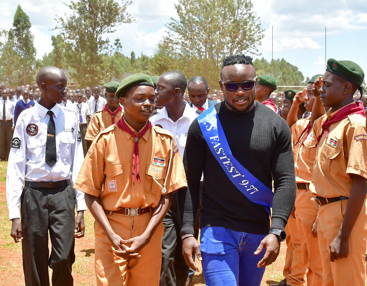 _omanyalaF's tweet photo. A beautiful day at St Joseph’s Boys National School, Kitale, as we launched the Sprints Club. 

Our Patron @Ferdiomanyala also inspired the students to work hard, stay disciplined and believe in themselves.

Special thanks to Principal Stephen Simiyu Nabungolo for the welcome. https://t.co/qtVvg3out2