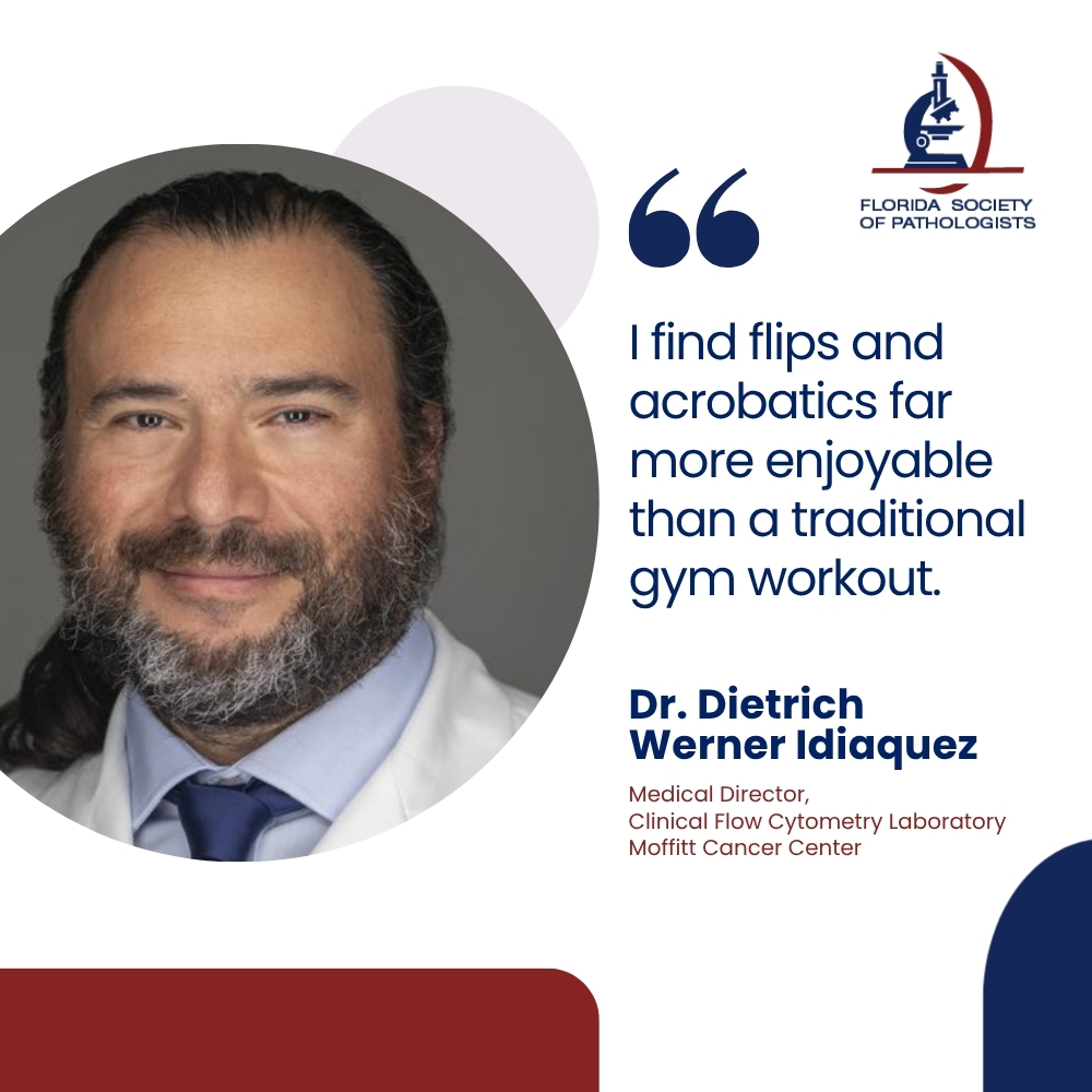 FLPathologists's tweet photo. You won’t always find Dr. Dietrich Werner Idiaquez with both feet on the ground. But don't be concerned.

He spends his free time practicing aerial silks and circus-style calisthenics.

It's all about going with the flow. 

Read his story: https://t.co/wzNqJkvEDA https://t.co/jmsqQYN6Im