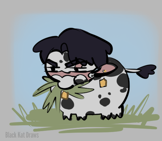 BlackKatDraws's tweet photo. [Toon x Mobster] Moo (he will be butchered tomorrow)
#TxM #ToonxMobster https://t.co/LOjC6X6cyC