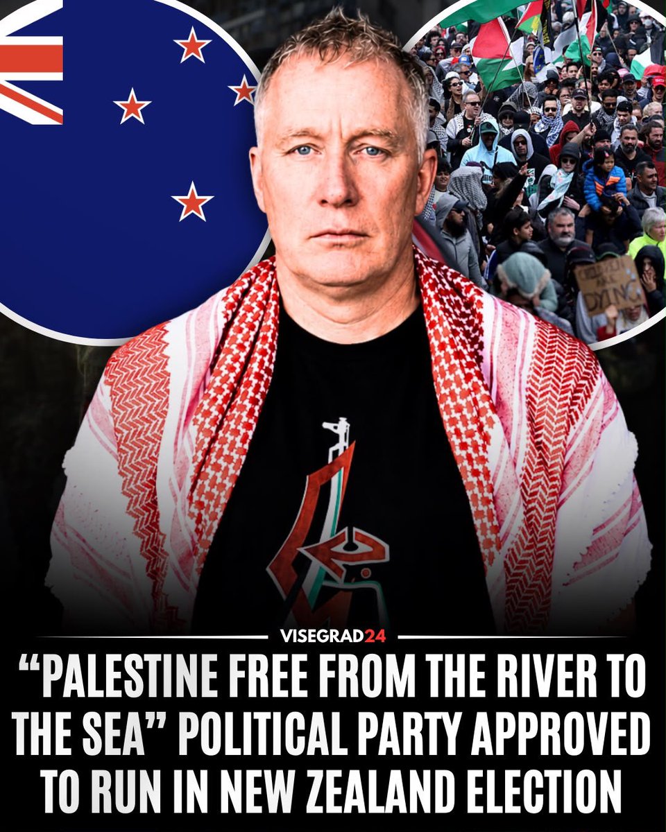 visegrad24's tweet photo. New Zealand has registered the “Palestine Free from the River to the Sea” Party for its November 7 election, giving the party a nationwide ballot presence despite more than 200 objections to its registration. It has also been allocated nearly NZ$79,000 in taxpayer-funded election broadcasting money.

The party explicitly calls for the “dismantling of the Zionist structure of the state of Israel.”

Party president Paul Hopkinson has previously served as a spokesperson and organizer for campaigns supporting the Popular Front for the Liberation of Palestine. The PFLP is designated a terrorist organization by the United States and European Union.

Hopkinson has publicly defended armed Palestinian resistance and argued that Hamas and Palestinian Islamic Jihad should be removed from New Zealand’s terrorism list. UThe party’s official platform declares “unconditional and complete solidarity” with Palestinian resistance in all forms consistent with international humanitarian law.

The party also wants New Zealand to withdraw from formal security alliances with the United States and distance its foreign policy from what it calls Anglo-American economic and military dominance.

New Zealand’s Electoral Commission nevertheless cleared the party for registration after determining it met the legal requirements, including having at least 500 eligible financial members.