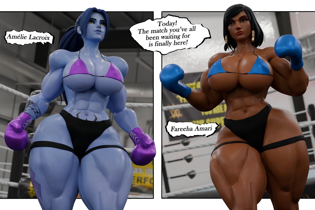 BERRECH1DE's tweet photo. Emelie vs Pharah
Progress is ongoing...
#Widowmaker #Pharah #Overwatch #Overwatch #OverwatchFanart #OverwatchArt #MuscularWomen #FemaleMuscle #MuscleGirl #MuscleArt #StrongWomen #Muscle #ThickThighs #Boxing #BoxingArt #BoxingMatch #FemaleBoxer #Breast #Ass https://t.co/kY9aPH5mQj
