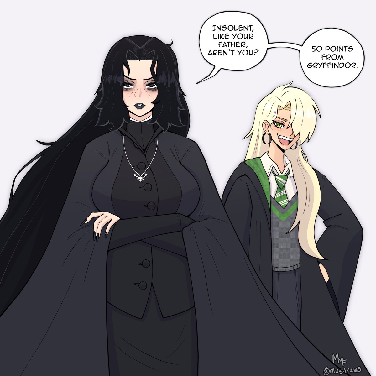 musdraws's tweet photo. malfoid and hag snape https://t.co/JWl9UEEcvM