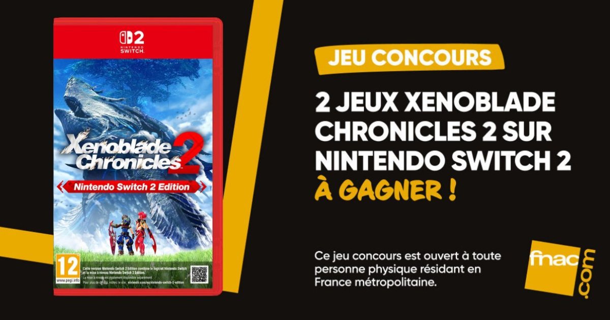 Fnac's tweet photo. #JeuConcours 🎉 Invoquez la puissance de l'Aegis et partez en quête de l'Élysium.

🗡️ Tentez de remporter un jeu Xenoblade Chronicles 2 Nintendo Switch 2 Edition !

🎁 Pour participer :
🔁 + ❤️ + 💬
✅ Follow @Fnac

📅 TAS le 08/10
🏆 2 gagnants
👉https://t.co/WSR04ky45S https://t.co/V3WZZMhdAJ