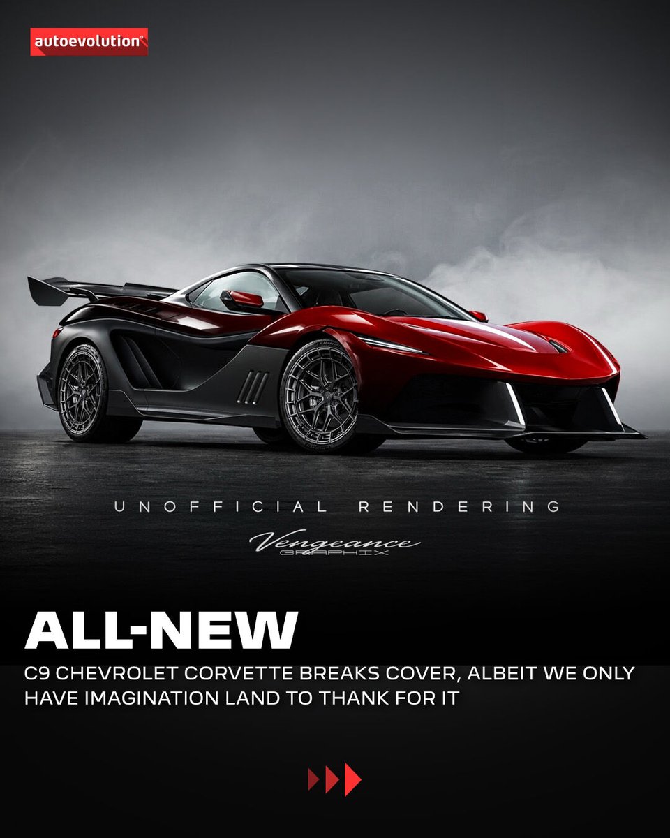autoevolution's tweet photo. The good folks over at Vengeance Graphix, an automotive service outlet specialized in 'next level car show boards,' also have a side passion for car CGIs – so here's a brand-new C9 Chevy Corvette idea.

#chevrolet #corvette #c9corvette #rendering #virtualconcept #vengeancegraphix https://t.co/5mCW4H5wYh