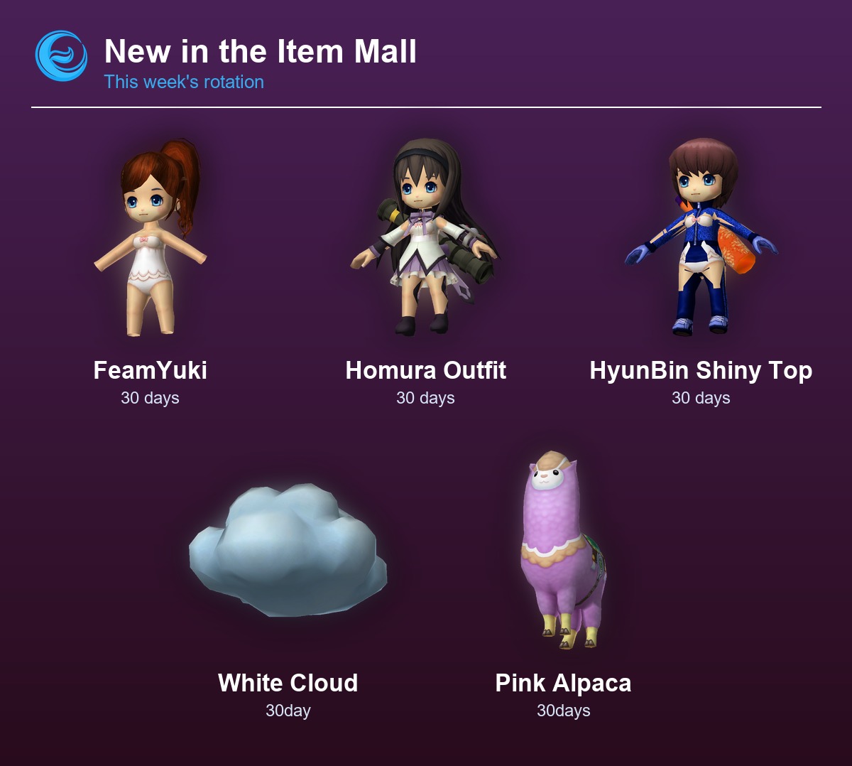 LegendOfEddaPS's tweet photo. The Item Mall has rotated. New this week: FeamYuki, Homura Outfit and HyunBin Shiny Top and 2 more. https://t.co/eXTZuDyfsw

#indiegame #legendofedda #mmorpg #ragnarokonline #treeofsavior https://t.co/ivp9ibG2Ni