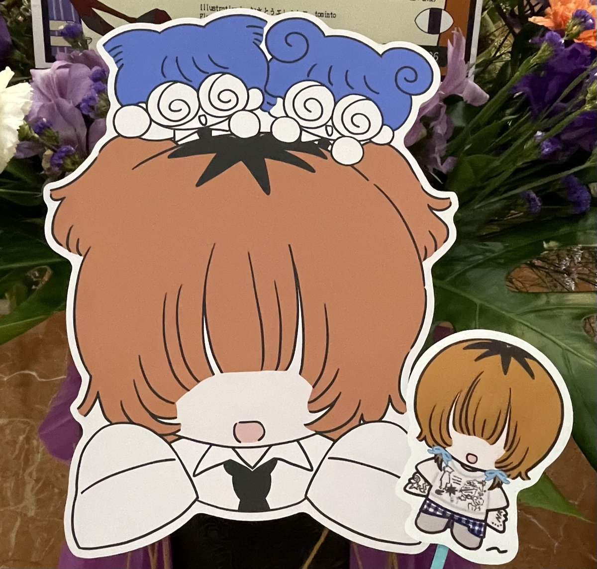 arametou2's tweet photo. 香川公演のフラスタ企画にお誘いいただいて
メインのイラストを描かせていただきました🙇🏻‍♀️
皆さんとアイデアを出し合って完成したフラスタ
なとりさんやチームの皆さまに喜んでいただけていますように🐾
会場やお写真でお花を観てくださった方々も
ありがとうございました☺️
#なとり_行進  #natori_art https://t.co/IQtB04UNVn