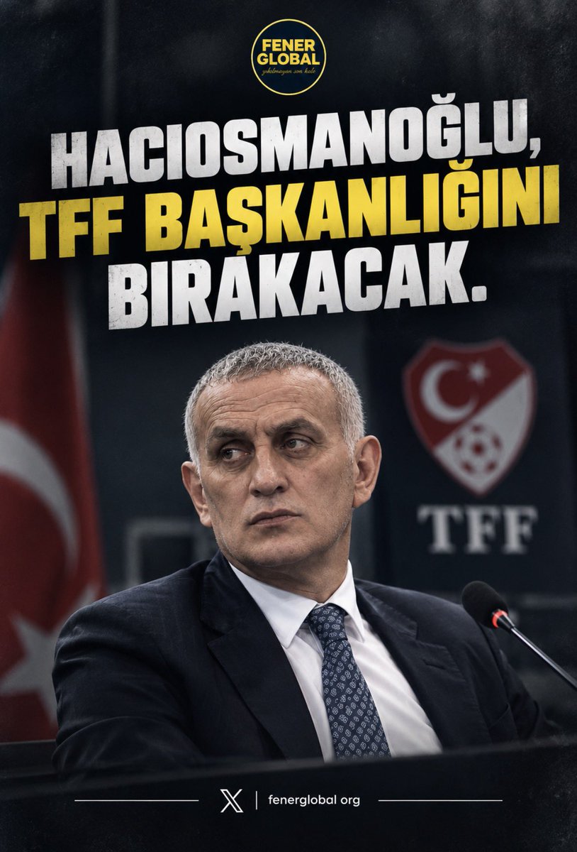 FenerGlobalOrg's tweet photo. Ahmet Çakar: 

"Hacıosmanoğlu, TFF başkanlığını bırakacak." https://t.co/p7thRaIXYh
