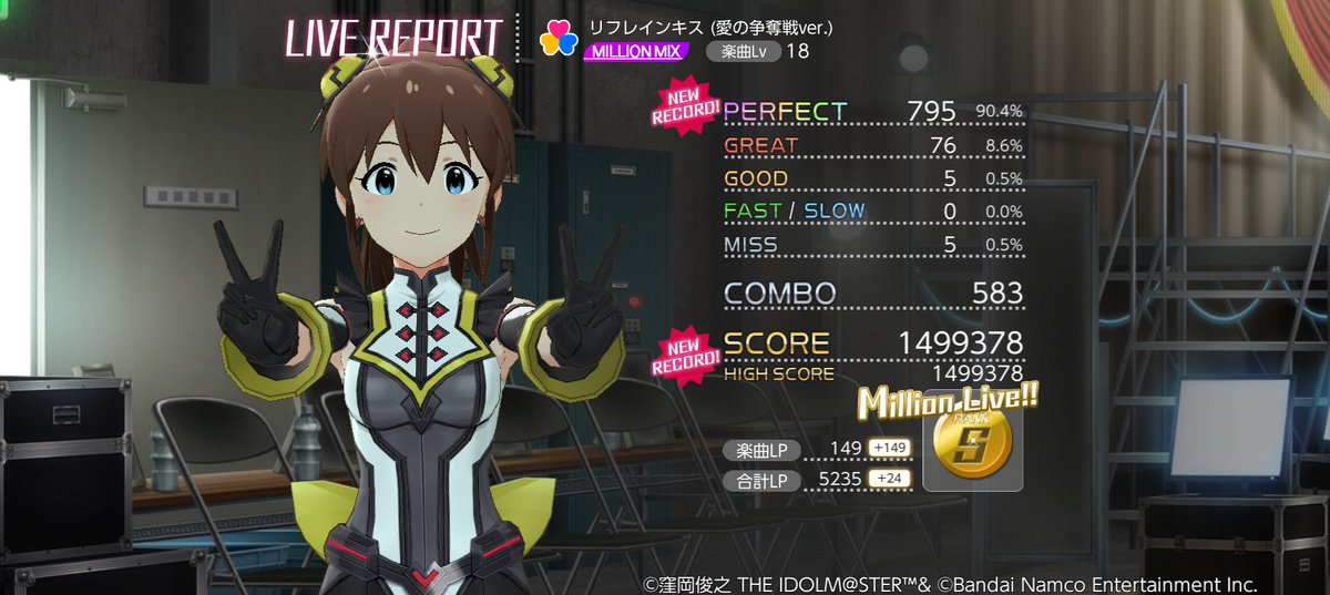 fangliang13's tweet photo. リフレインキス (愛の争奪戦ver.)
MILLION MIXのライブレポート

#ミリシタ https://t.co/NAnrBrRz45
