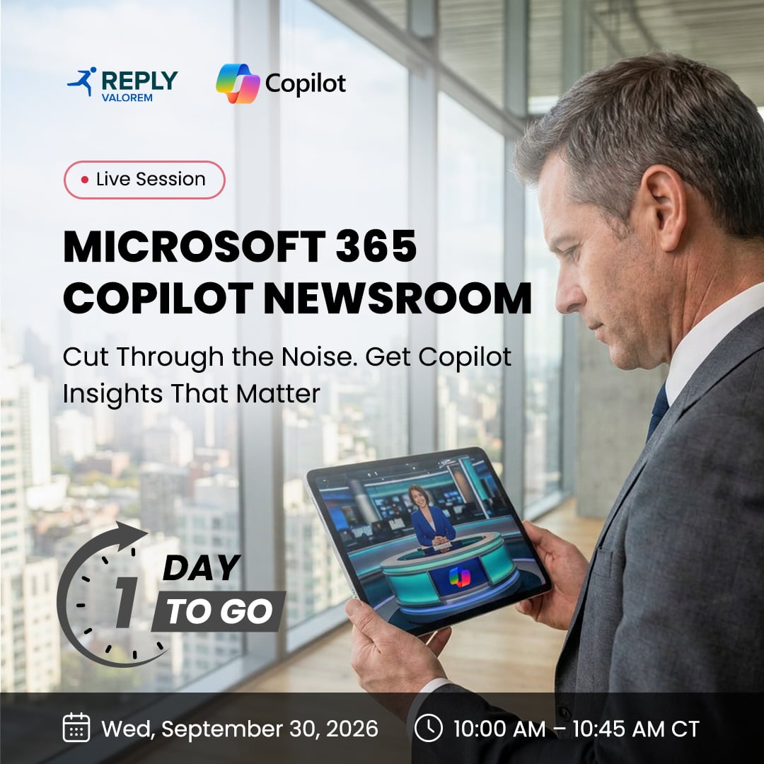 Valorem's tweet photo. Join us for the next session of our Microsoft 365 Copilot Newsroom series. Our Modern Work specialists will walk through the latest updates in Copilot and share practical ways to unlock more value for your organization with solutions from Microsoft.
https://t.co/fIO8NWcNNk https://t.co/AVZ5tzvczU