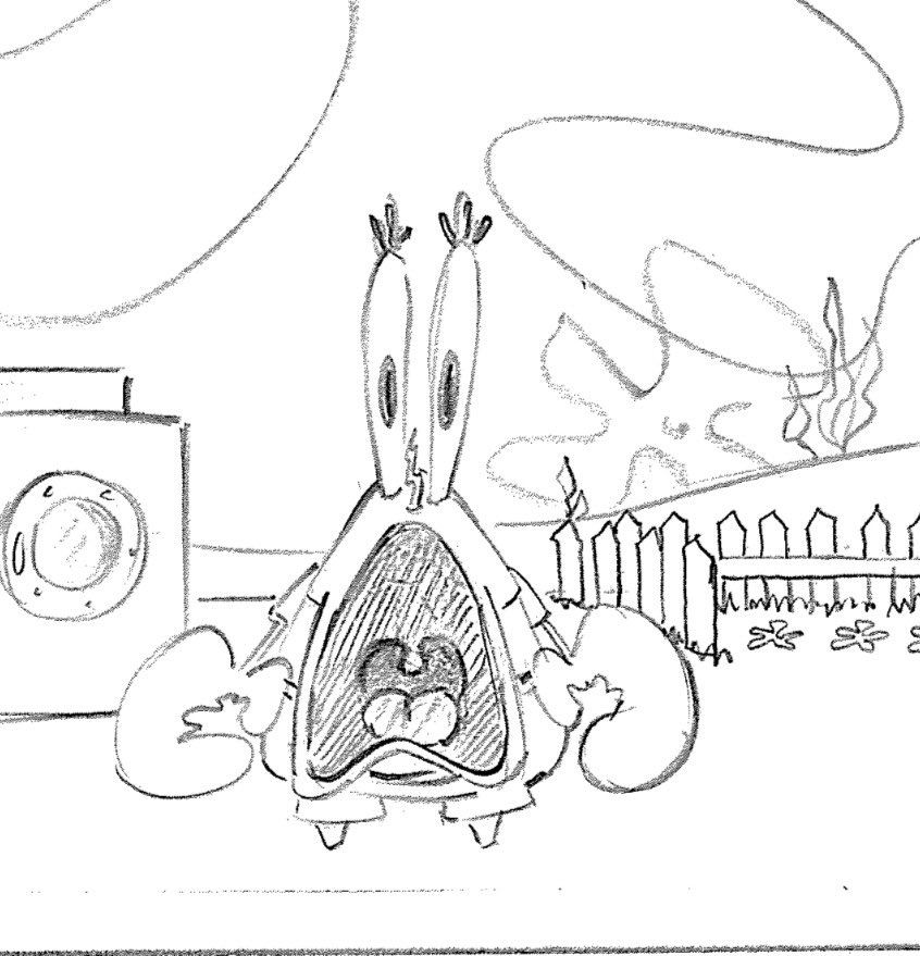 ArtofSpongeBob2's tweet photo. A drawing by Bill Reiss from “Krusty Love.” https://t.co/epIoJlULwo