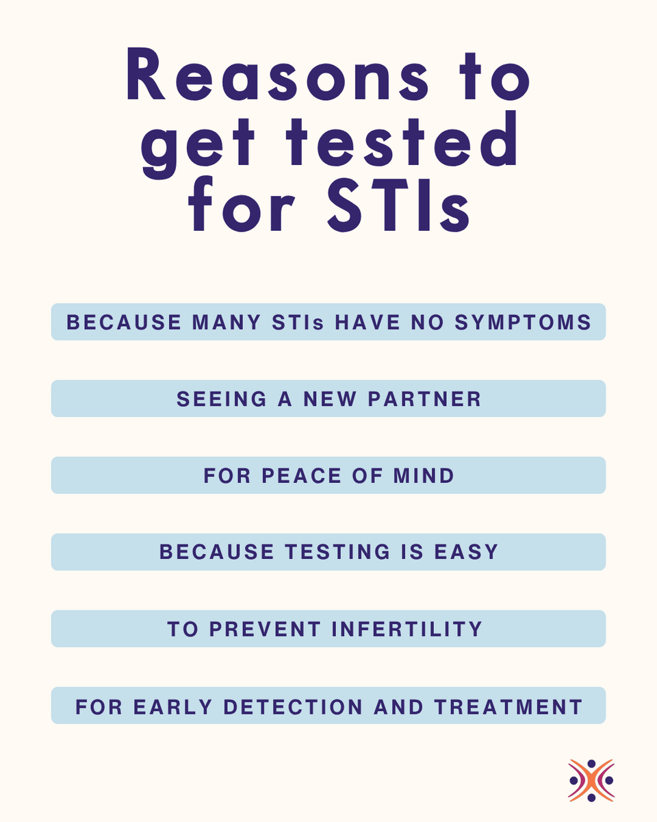 InfoASHA's tweet photo. There are many reasons to get tested for #STIs, including that many STIs have no symptoms, you have a new partner, and testing is easy. #GetTested #STIAwareness #SexualHealth #SaferSex #HealthEducation https://t.co/BVEpjzhEns