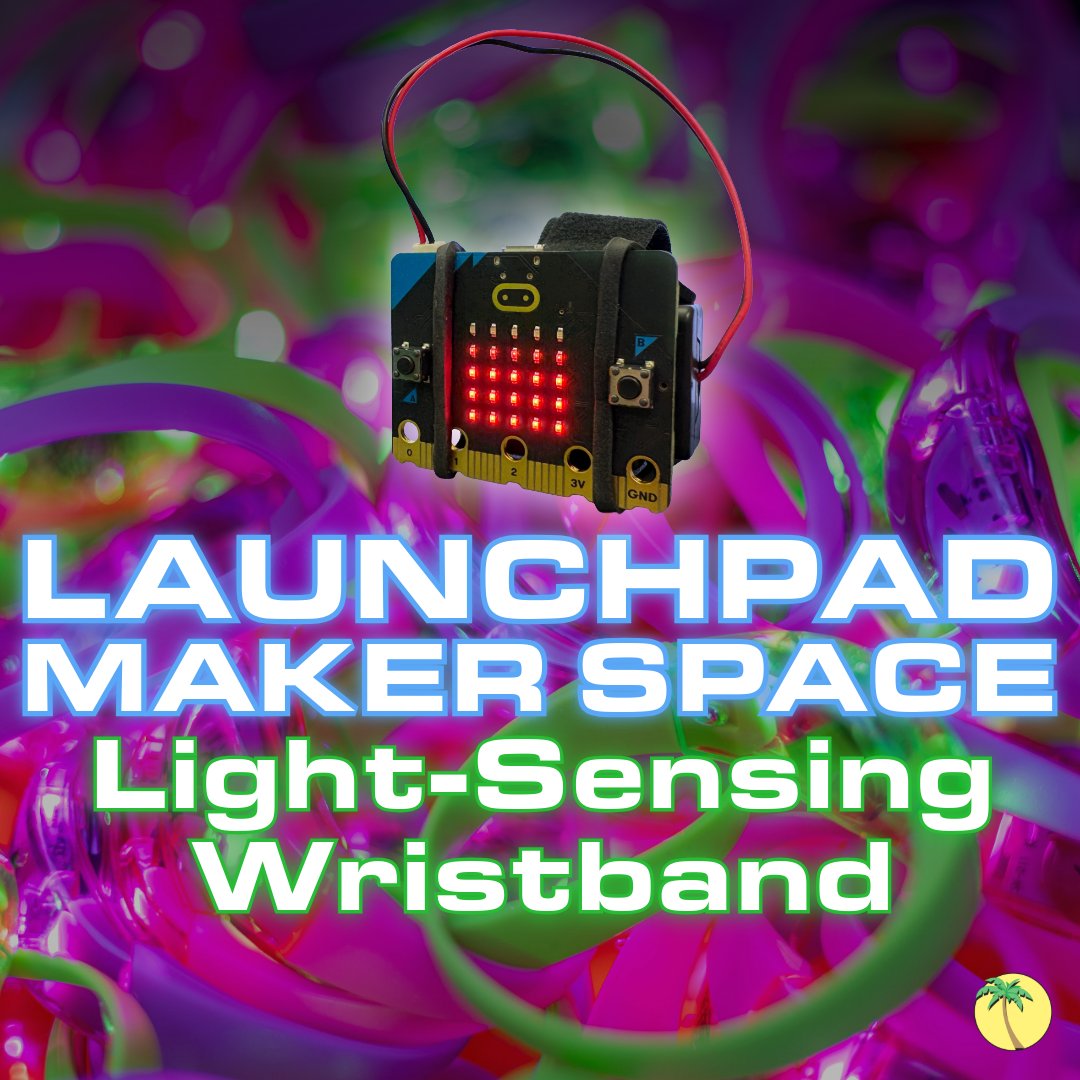 pbclibrary's tweet photo. Create, play and discover at the Launchpad Makerspace! This spooky season create a light-sensing wristband with a programmable micro:bit controller you can take home. No coding experience needed! Ages 12+. Preregister and reserve your spot!

#pbclibrary #MakerspaceFun https://t.co/9wLc5lF6ah