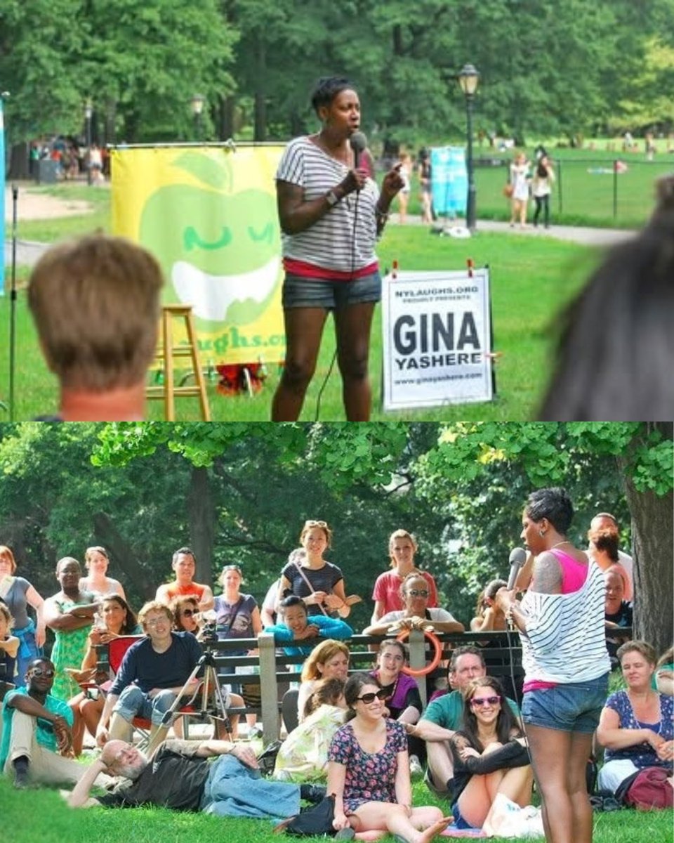 NYLaughs's tweet photo. Back in 2011, Laughter in the Park. Gina Yashere went on to co-create CBS's Bob Hearts Abishola, Vanessa Hollingshead became one of Oxygen's Fifty Funniest Women Alive, Carol Montgomery launched Funny Women of a Certain Age, and Giulia Rozzi became a Moth GrandSLAM champion. https://t.co/FdSjatFxwB