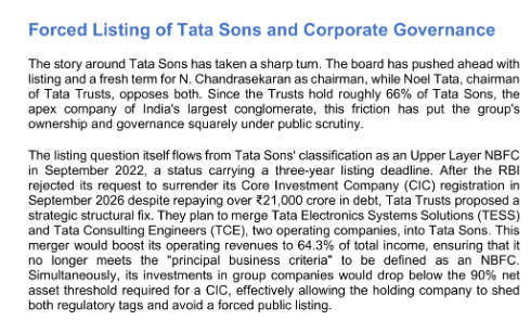 KSC_Rao's tweet photo. Is the RBI’s push to publicly list Tata Sons solving a real governance problem, or creating a new one?

Why forcing a public listing misses the mark:
Regulatory overkill
Misdiagnosed governance 
Compromising patient capital

Don't hurt long-term interests
https://t.co/2NvhXUlUHm https://t.co/Y06EHJTCRT
