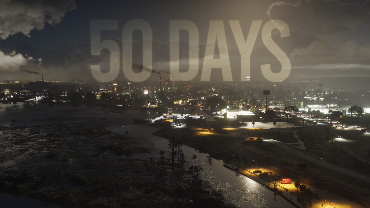 RGStudios2026's tweet photo. Just over 50 days to go! 

#gtavı https://t.co/ygrR1Zm9FW