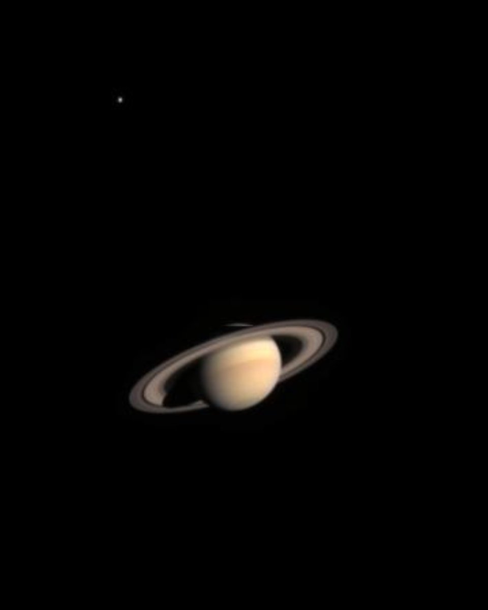 ScienceNorth's tweet photo. Calling all night sky lovers! There’s a good reason to look up this week! 🪐
 
Saturn reaches opposition on October 4, making the next few nights a great time to spot it.
 
So, what exactly is opposition? It happens when Earth passes between the Sun and Saturn. From our perspective, Saturn is on the opposite side of the sky from the Sun. That means it rises around sunset, stays visible all night and sets around sunrise.
 
Saturn is also near its closest point to Earth for the year, so it’ll appear especially bright.
 
You can spot it with the naked eye as a bright point of light, but if you have a telescope, take it out! Even a small telescope can reveal Saturn’s famous rings. 🔭
 
And the photos? Both were captured by NASA’s Cassini spacecraft as it approached Saturn. The first was taken in 2002, when Cassini was still 285 million km from the planet. The second was captured in 2004 from 47.7 million km away, just a few months before Cassini entered orbit around Saturn.
 
Clear skies this week? Look up!

📷: NASA/JPL/Southwest Research Institute