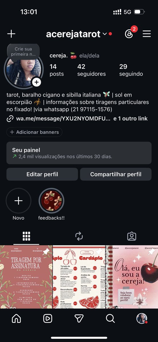 acerejatarot's tweet photo. Perfil profissional | Perfil pessoal! https://t.co/3bijjX8ePw