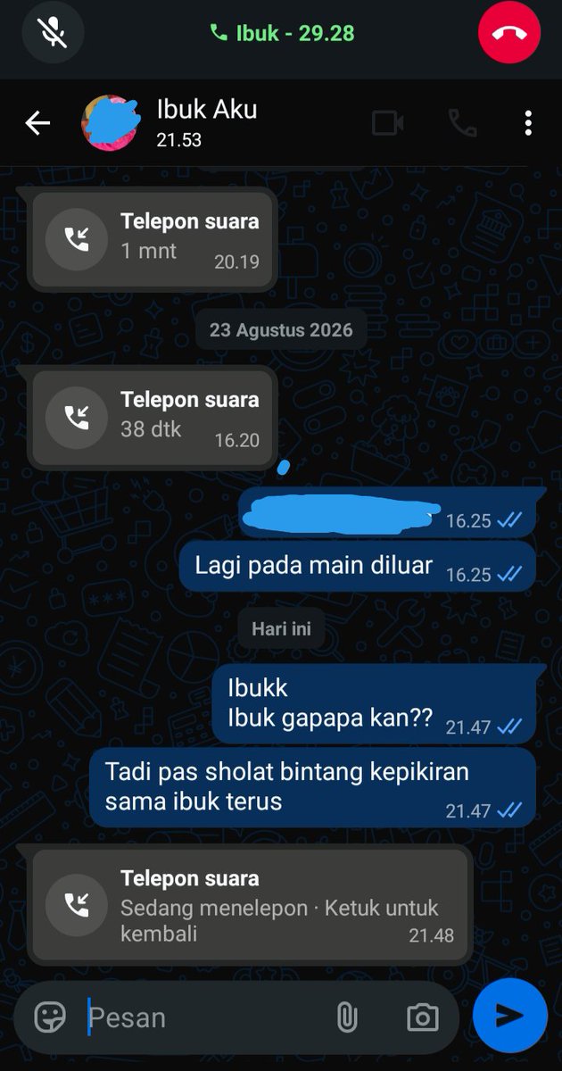 binrickyaja's tweet photo. Pertama kali
Nelpon ibu sambil nangis sesenggukan gini karna takut beliau kenapa"
Iove u ibuku makasih banyak udah jadi ibuku yaa 🫠🌷❤️
Semoga ibu kita selalu baik baik dalam lindungan Tuhan 🥺🙏🏻 https://t.co/FcKXidO0Zy