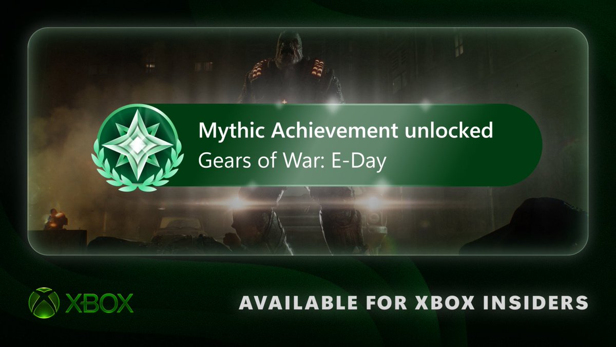 Wario64's tweet photo. 'Available for XBOX Insiders: Mythic Achievements, One of our Most Player-Requested Features' https://t.co/ppbnv1ExMK https://t.co/UFvM95138d
