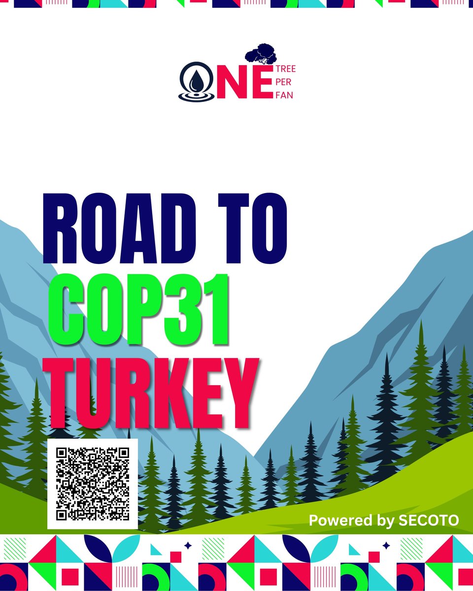 SecotoFund's tweet photo. Road #COP31Turkey
#GREENAWARD #onetreeperfan #SECOTO #Sports #creators #climate https://t.co/6Tcq4BxKyC