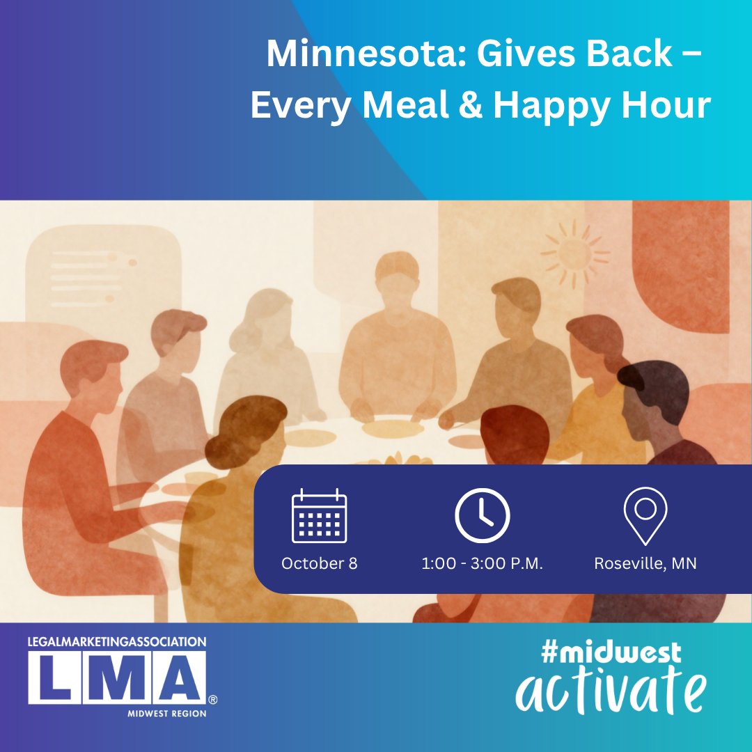 LMAMidwest's tweet photo. There’s still time! Join LMA Minnesota Oct. 8 to pack food for children and families with Every Meal, then enjoy appetizers and drinks at Earl Giles. Free to attend!

Register: https://t.co/9Fbxgp8MoF

#LMAMidwest #LMAMinnesota #MidwestActivate https://t.co/Y5m7RvVvrb