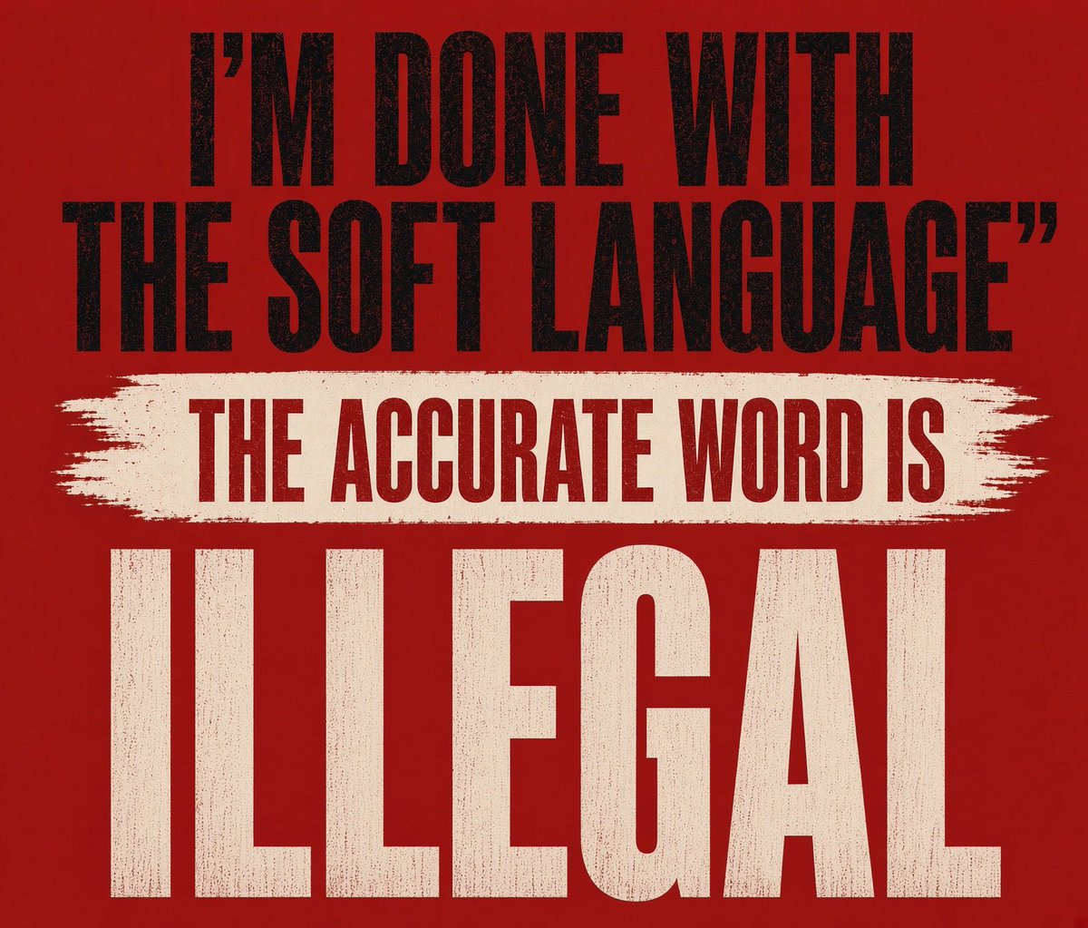SparksN123's tweet photo. Undocumented is a printer error. This is a status. We don’t call bank robbery “undocumented withdrawals.” “Undocumented” is what PR people say when “ illegal ” polls badly for the Demrats. Vote Red https://t.co/dJmQYBrNvm