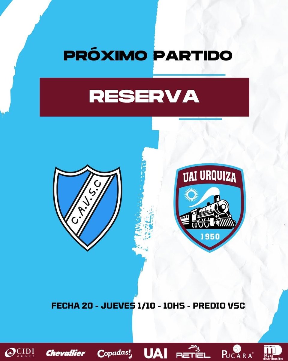 clubuaiurquiza's tweet photo. #FútbolMasculino #TerceraB ⚽

FECHA 20 VS. VILLA SAN CARLOS

Por una nueva jornada del torneo de Reserva, UAI Urquiza visitará al equipo de Berisso el próximo jueves a las 10hs.

#VamosFurgón 🚂 https://t.co/6Z8CDuQ8dX
