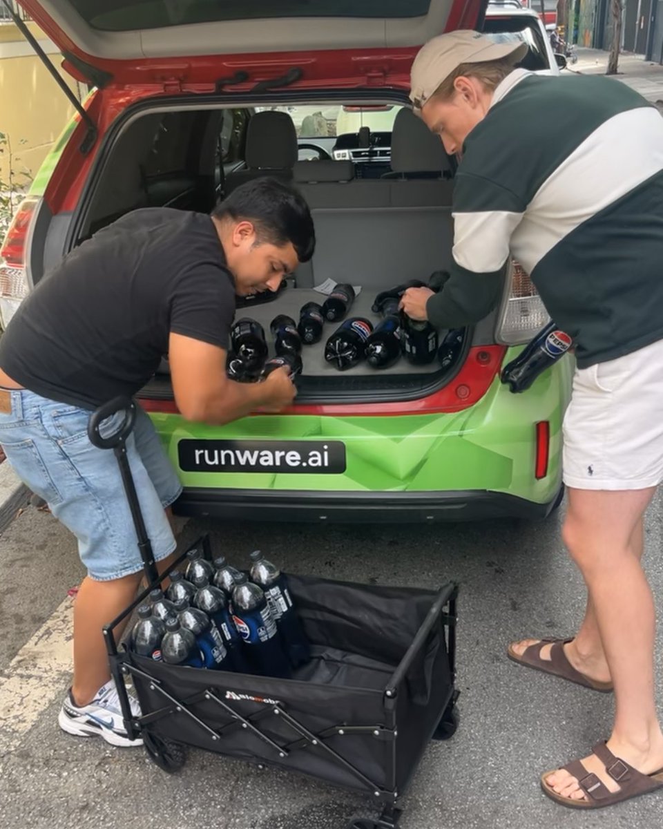 BenjaminBekken's tweet photo. Did you know Norwegians drink the most Pepsi Max in the world? 

So we ordered a few hundred bottles for the hacker house.

We bought out the first store, so our delivery guy had to go to a second one. Absolute legend.

Also look how happy the raccoon is. https://t.co/F1dDFzsiFY