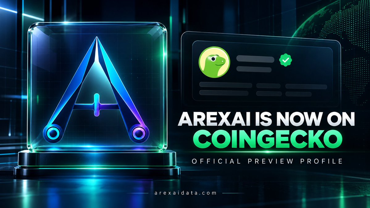 ArexAIData's tweet photo. A new milestone for ArexAi. 🦎

ArexAI (ARXAI) is now officially live on CoinGecko in Preview Only status.

Verify our official BNB Smart Chain contract and project information:

https://t.co/xLEmDApAX6

Live price data will become available once public trading begins.

#ArexAi #ARXAI #CoinGecko #BNBChain #AI #DataAnalytics