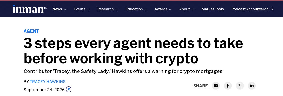 sugasamd's tweet photo. And here I thought crypto wouldn't come up while working with real estate agents. https://t.co/ySop2fjpkz